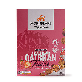 Хлопья цельнозерновые Mornflake с овсяными отрубями и ягодами
