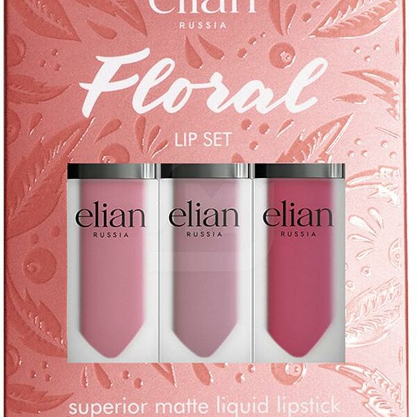 Набор помад для губ Elian Russia Floral Lip Set матовые