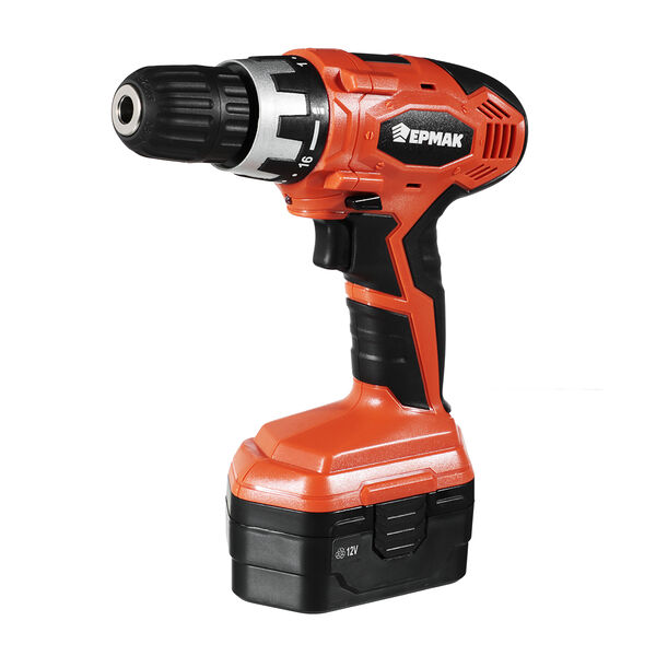 Ермак дрель-шуруповерт аккум. дша 12 /ni-cd/12v/ 1,2а*ч /0-550об/мин /12н*м /коробка