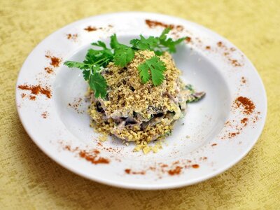Салат мясной острый