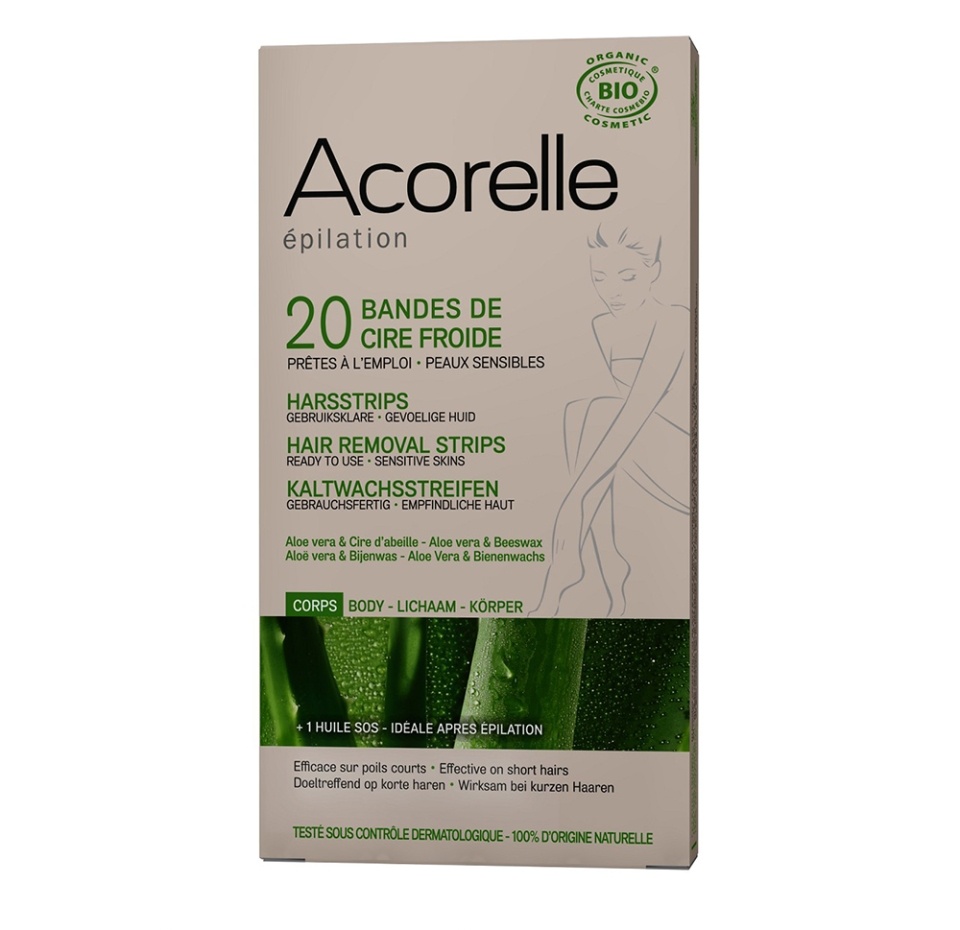 

Восковые полоски Acorelle для депиляции тела 20 шт