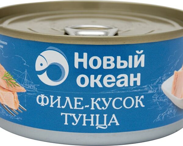 Тунец Новый Океан скипджек филе-кусок 185 г
