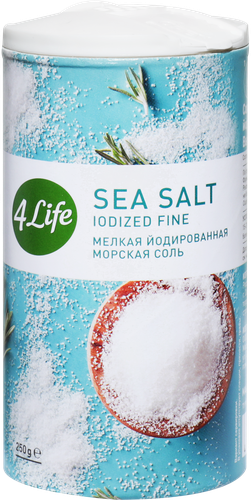 

Соль 4 Life морская йодированная мелкая 250 г