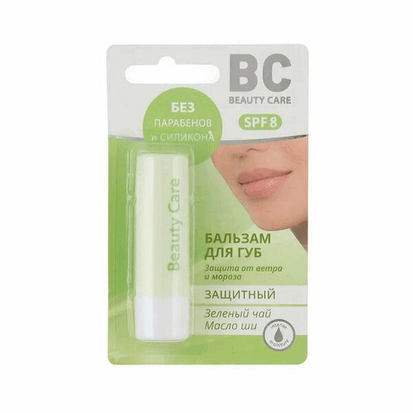 Бальзам для губ BC beauty care 4.5 г защитный зеленый чай масло ши 8 SPF