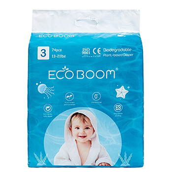 

Подгузники органические детские Eco boom размер M, 6-10 кг, 74 штуки в упаковке, Китай