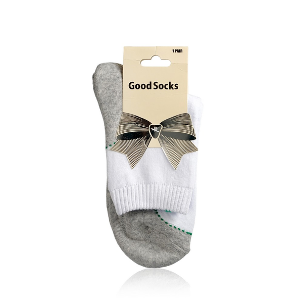 Женские носки Good Socks LC12 махровые , р.25 , Серый / Белый