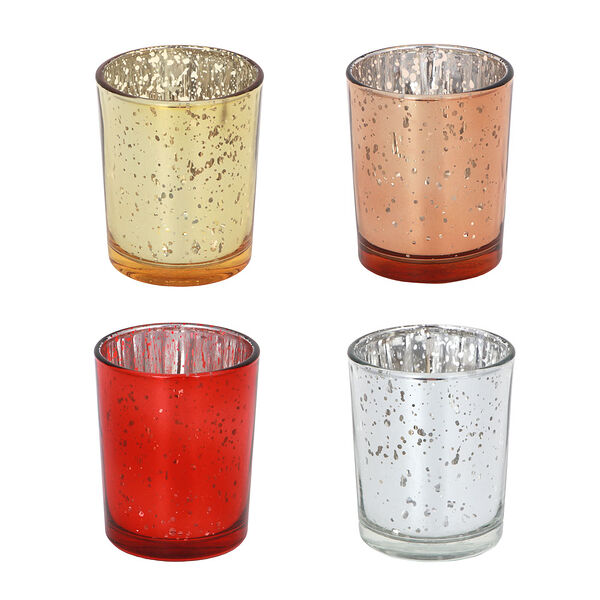 Сноу бум подсвечник, 5.5х6.7 см, стекло, в ассортименте