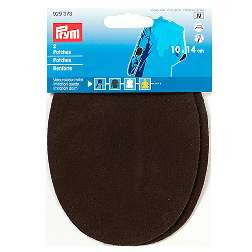 929373 Заплатки иск.замша 10*14см, 2шт, т.коричневый цв. Prym