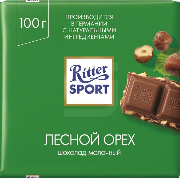 Шоколад Ritter Sport Молочный Лесной орех