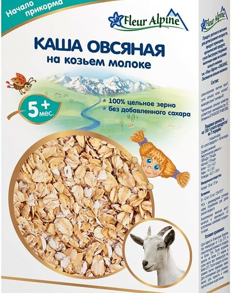 Каша овсяная Fleur Alpine на козьем молоке с 5 месяцев 200г