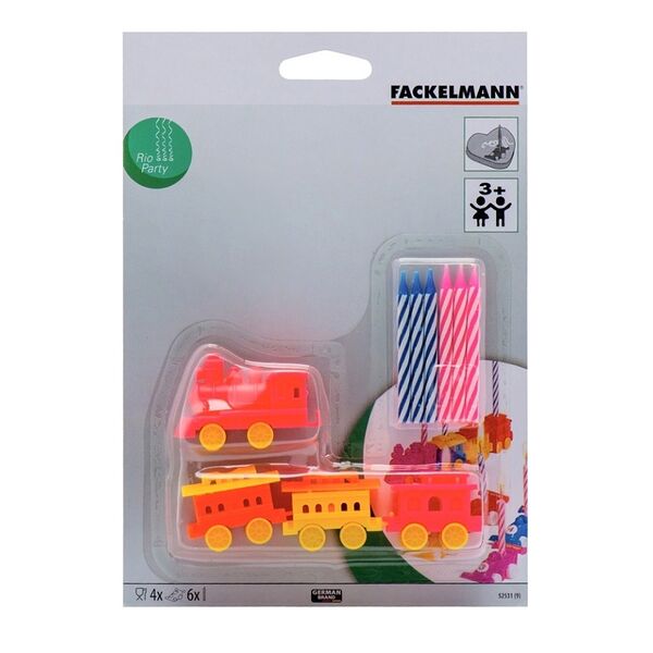 Свечи для торта Fackelmann с 4 подставками 12 шт 6 см Китай