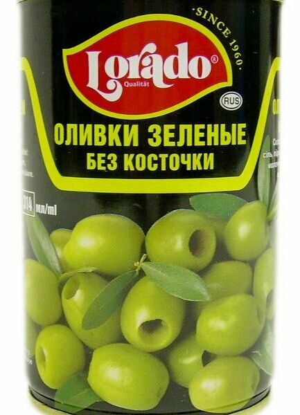 Оливки Lorado зеленые без косточки