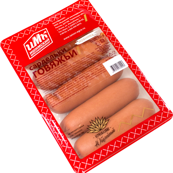 Сардельки говяжьи МК Ишимский, категория А, ГОСТ