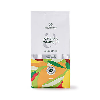 Кофе в зёрнах «Арабика. Эфиопия», «Азбука вкуса», 250 г, Россия
