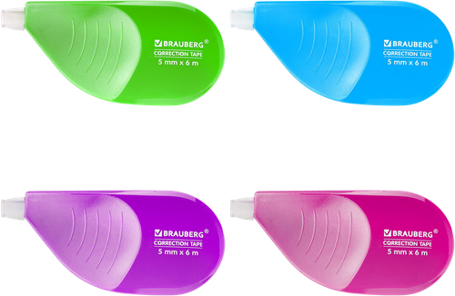 

Лента корректирующая Brauberg Mix, 5 мм, Арт. 229062, 6 м, в ассортименте