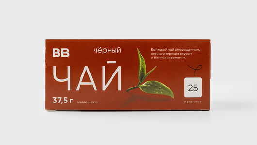 Чай черный байховый в пакетиках