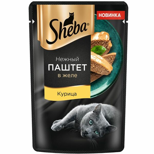 Влажный корм Sheba для кошек паштет с курицей, 75г