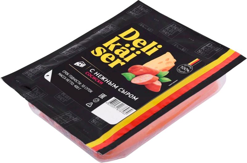 

Сосиски Delikaiser с нежным сыром 400 г