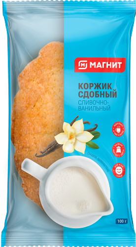 Коржик Магнит сдобный сливочно-ванильный, 100 г