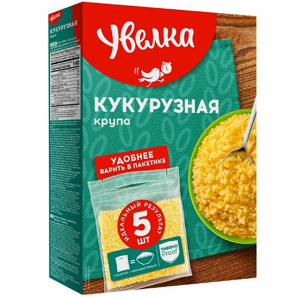 Крупа кукурузная Увелка быстрого приготовления, 5х80г