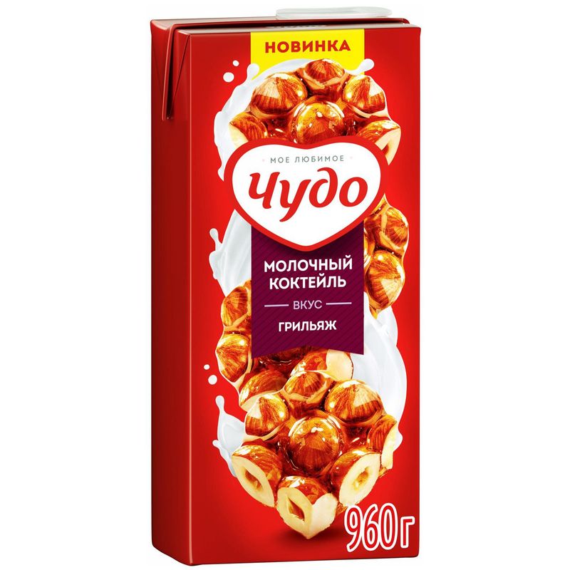 

Коктейль молочный Чудо Грильяж 2% 960 г