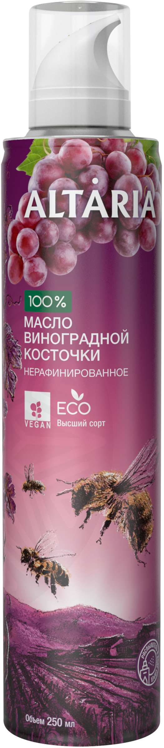 

Масло виноградной косточки Altaria нерафинированное 250 мл