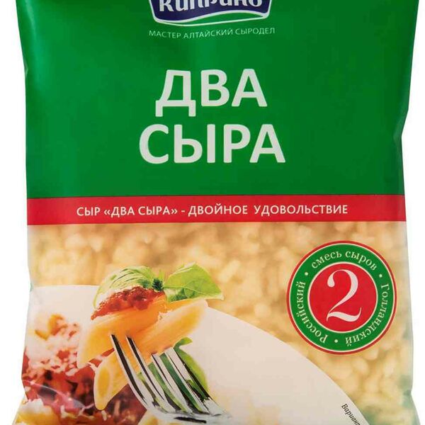 Сыр Два сыра Киприно 45%, тёртый