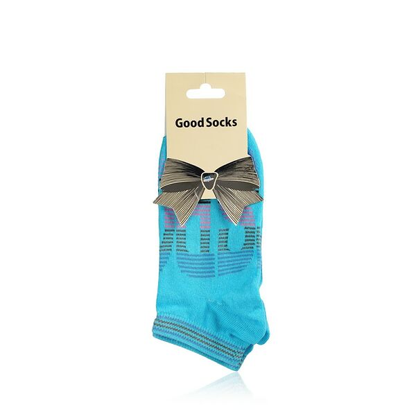 Женские носки Good Socks трикотажные, короткие, L41, р.23, голубые