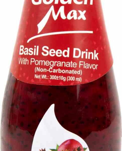 Напиток Golden Max с семенами базилика со вкусом граната негазированный