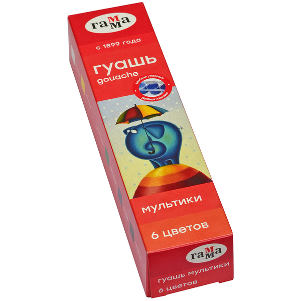 Гуашь Гамма 6 цветов