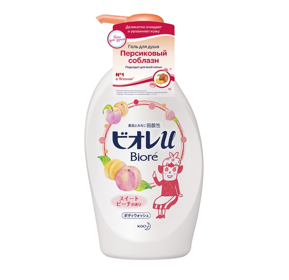 

Гель для душа «Персиковый соблазн», Biore, 480 мл, Япония