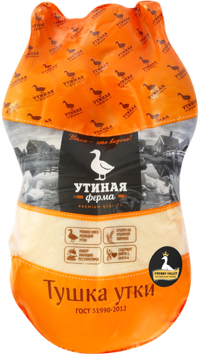 

Тушка утки УТИНАЯ ФЕРМА потрошеная 1-й сорт, весовая