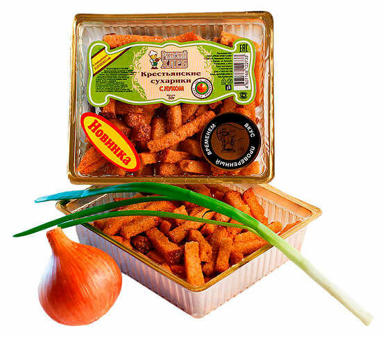 Сухарики Рижский хлеб Крестьянские с луком