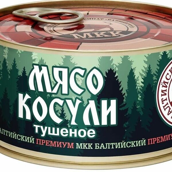 Мясо косули Балтийский Деликатес тушёное, 325г
