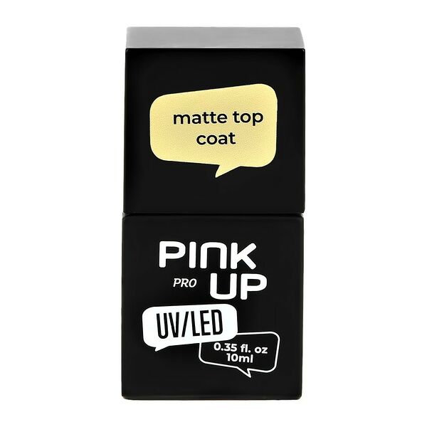 Матовое верхнее покрытие для ногтей Pink Up Pro matte top coat UV/LED 10 мл
