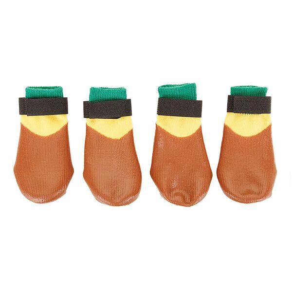 Носки с прорезиненной подошвой для собак 2XL коричневые (унисекс)