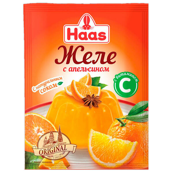 Желе хаас 50 г апельсин