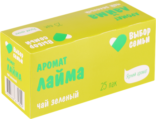 

Чай зеленый Выбор семьи лайм 25 пакетиков 45 г
