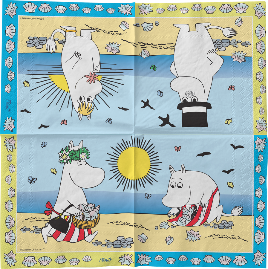 

Салфетки MOOMIN бумажные, одноразовые, 3-слойные, 33см Арт. БП-C-МТ-001, 12шт