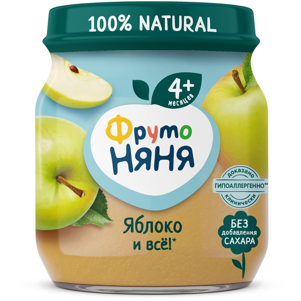Пюре ФрутоНяня Яблоко с 4 месяцев 100 г