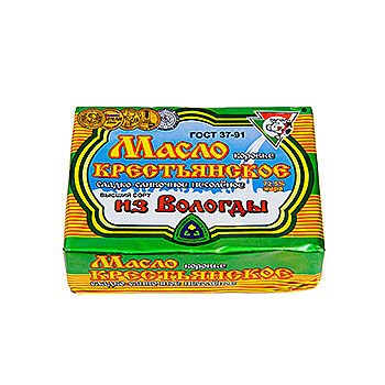 Масло сливочное из Вологды Крестьянское 72,5%