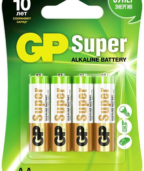 Батарейки GP Super 15A LR6 АА 4шт