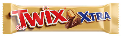 Twix Xtra шоколадный батончик с карамелью и печеньем, 82 г