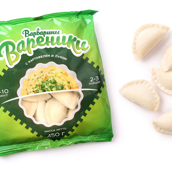 Вареники Варварины с картофелем и луком зам 450г Брестский МК