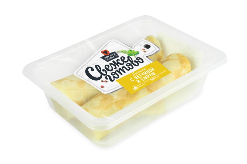 

Блинчики Торговая Площадь СвежеГотово с ветчиной и сыром 140 г