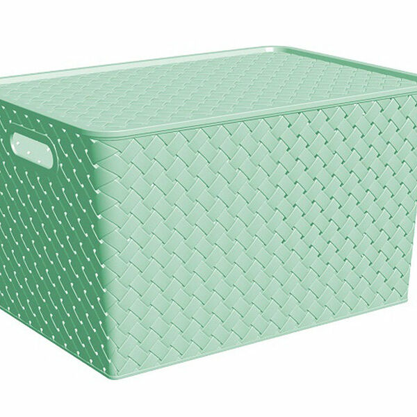 Корзинка Береста 14 л 350х245х205 мм с крышкой шалфей ТМ Violet