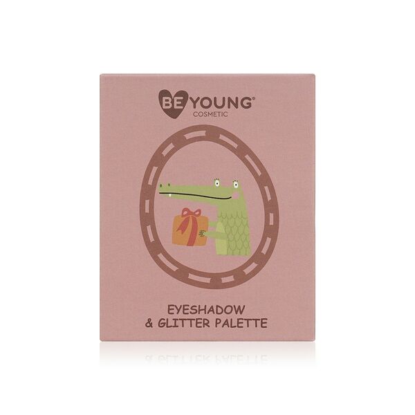 Палетка теней и глиттеров для век BeYoung Крокодил 4 оттенка 4,5 г