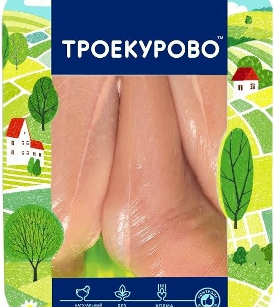 Филе грудки Троекурово куриное 900г