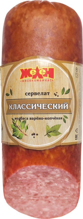 

Колбаса копчено-вареная Желен Сервелат Классический 350 г