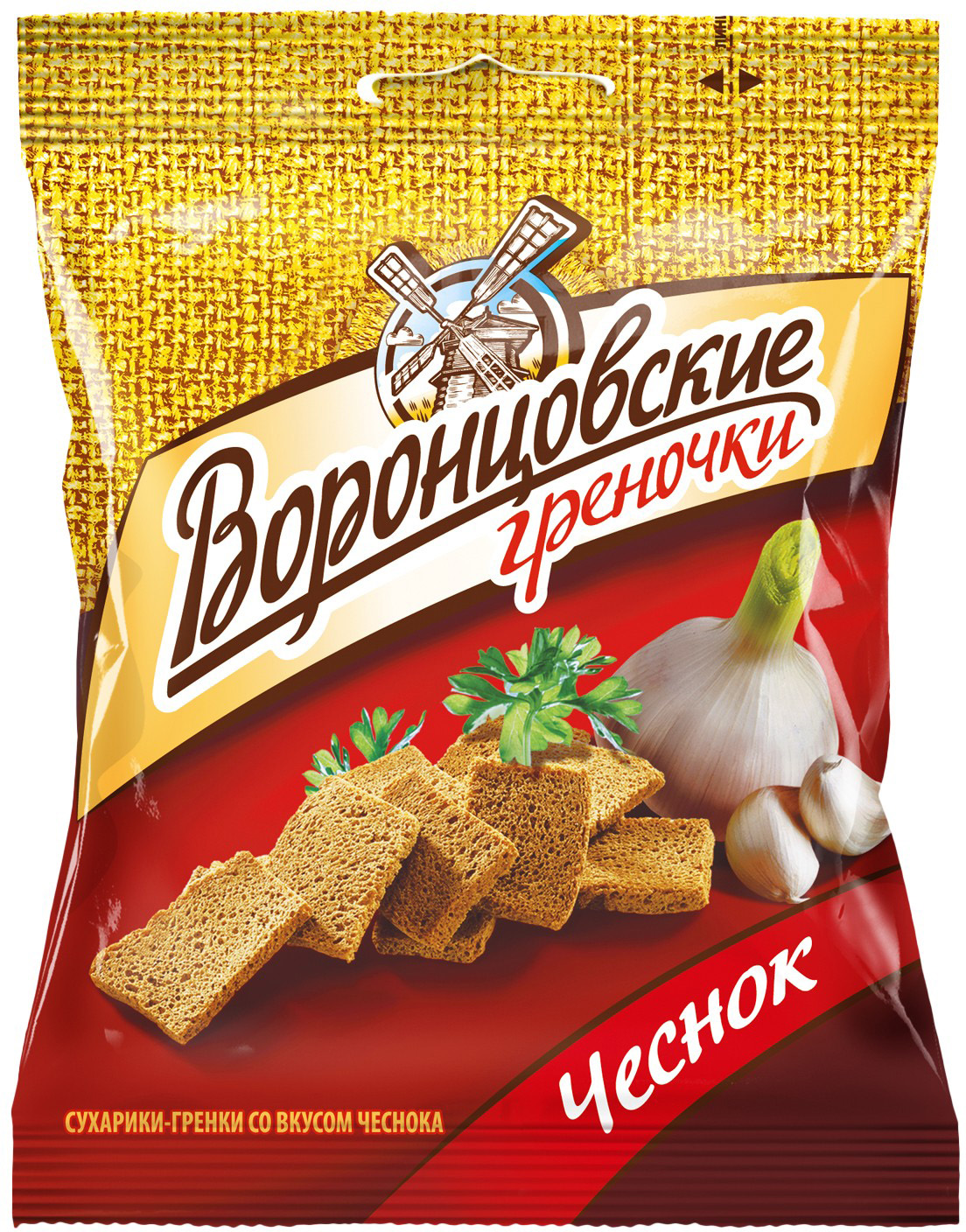 

Сухарики-гренки Воронцовские Чеснок